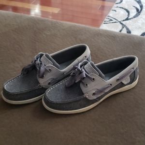 Sperry womens koifish sparkle chambray boat shoes
